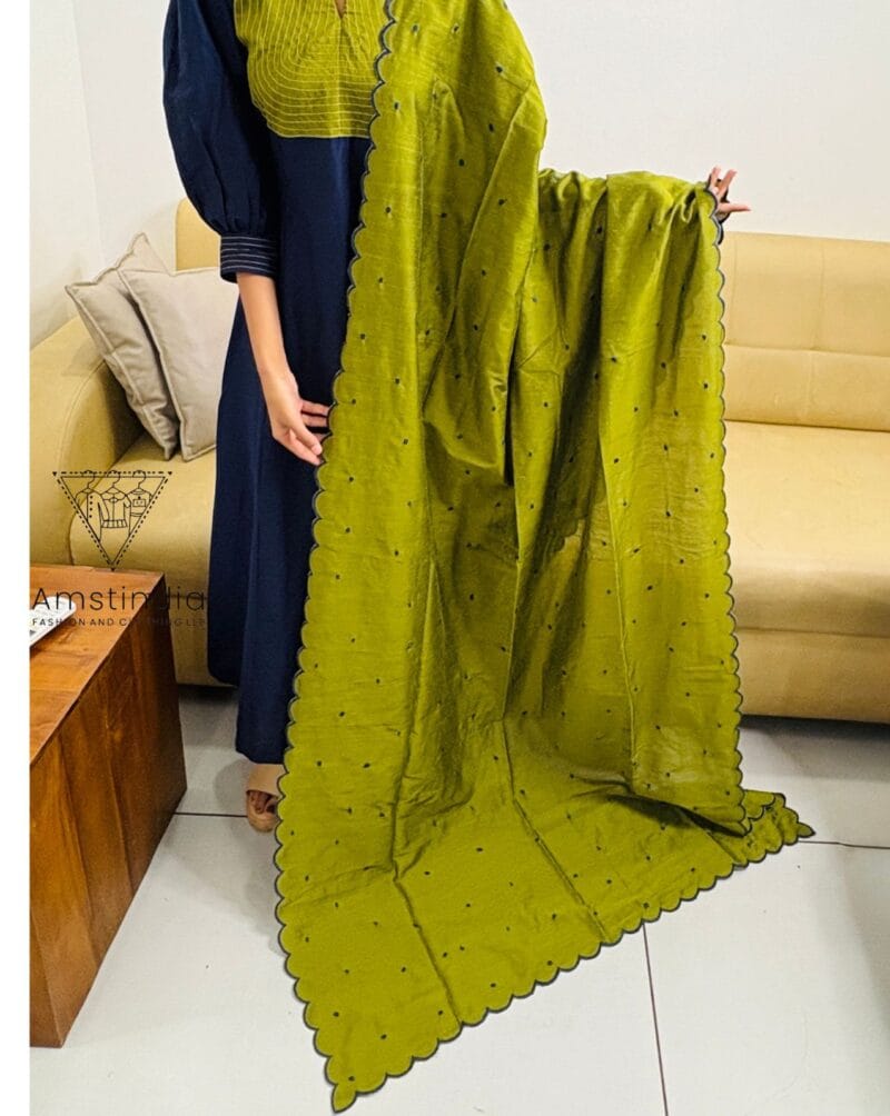 Ethnic kurta with Twin Dupatta-00010 - Image 3