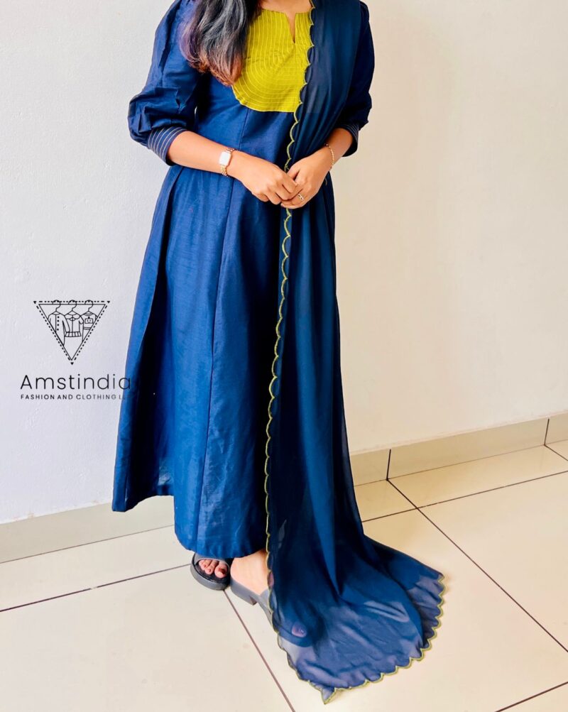 Ethnic kurta with Twin Dupatta-00010 - Image 5