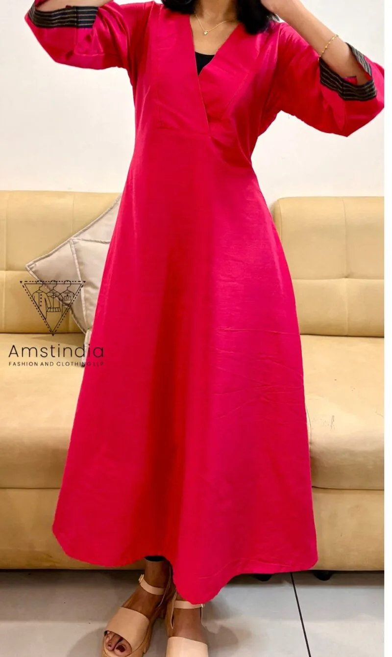 Ethnic kurta with twin dupatta set | 00009