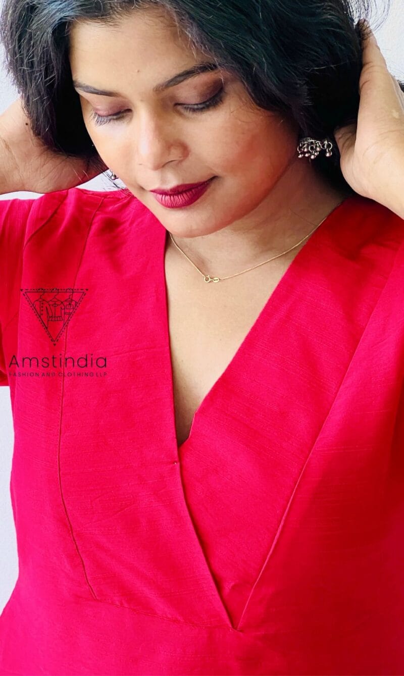 Ethnic kurta with twin dupatta set | 00009 - Image 2